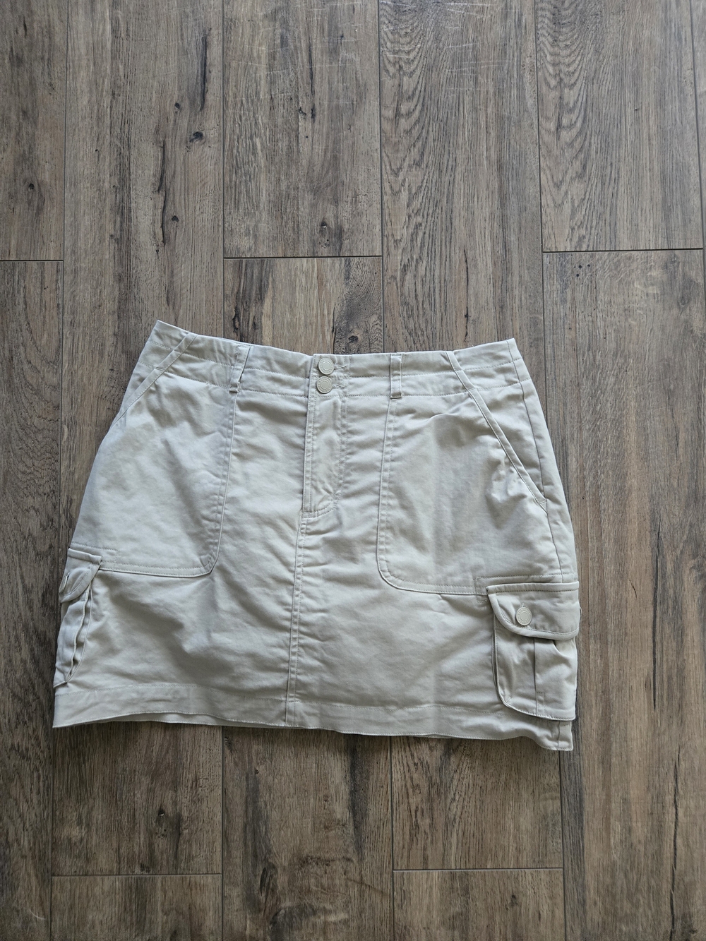 Klassy Network Tan Utility Cargo Mini Skort Size M